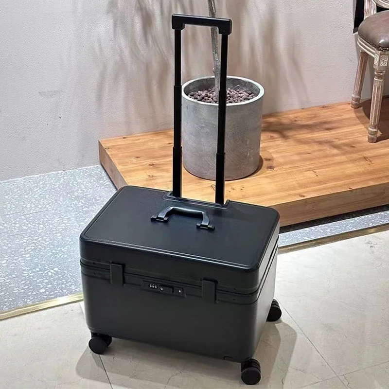 Luggage Aluminum Frame Trolley 20 22" Clamshell Suitcase Small Boarding TSA Customs Lock Aviator Carry-on Travel Bag Camera Case