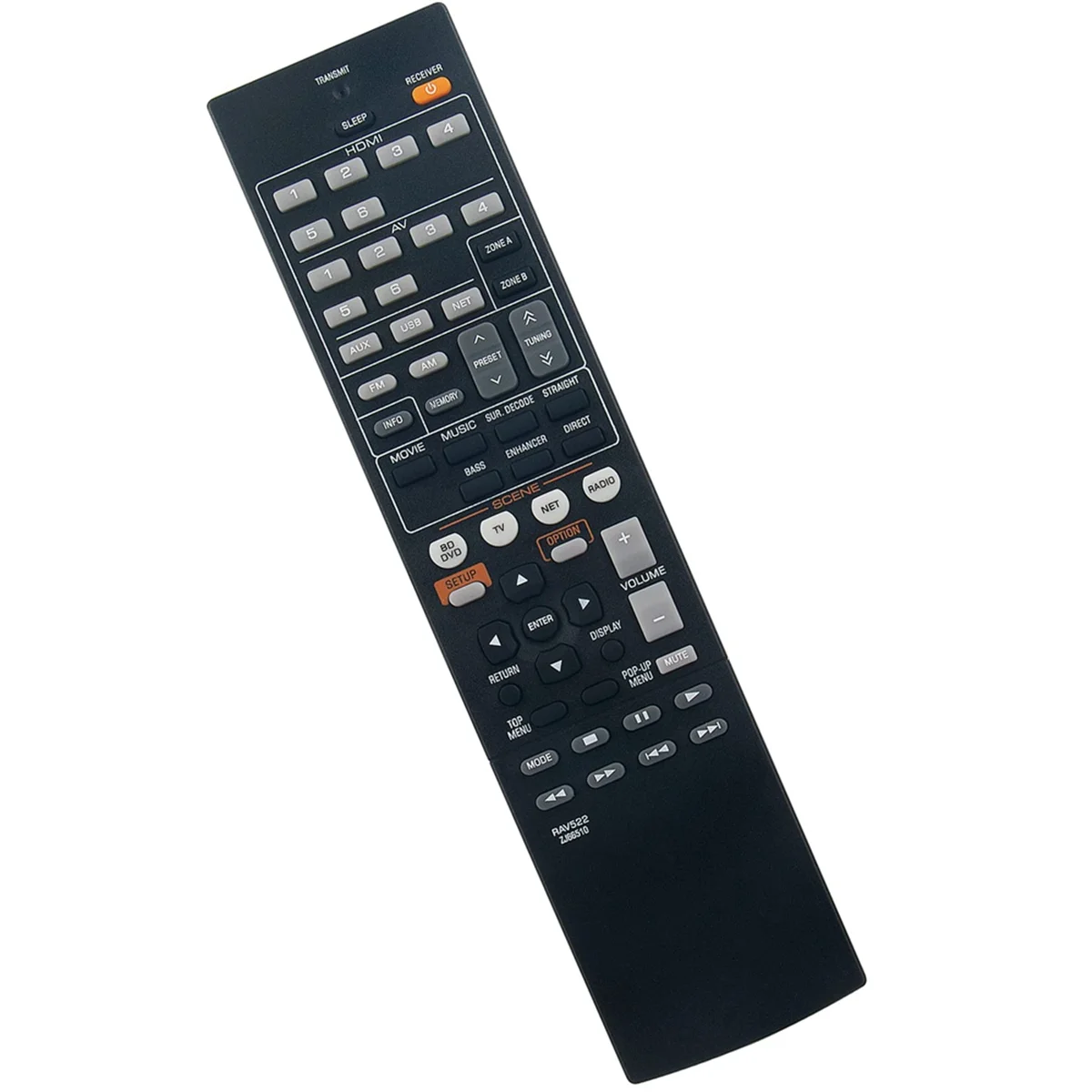 Remote Control Replacement RAV522 for Yamaha AV Receiver RX-V477 RX-V577 RX-V477BL RX-V577BL RXV477 RXV577 RXV477BL