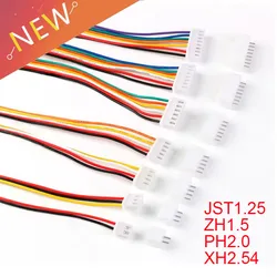 10Sets SH1.0 JST1.25 ZH1.5 PH2.0 XH2.54 Connector Female+Male 2/3/4/5/6/7/8/9/10P Plug With Cable 10/20/30cm