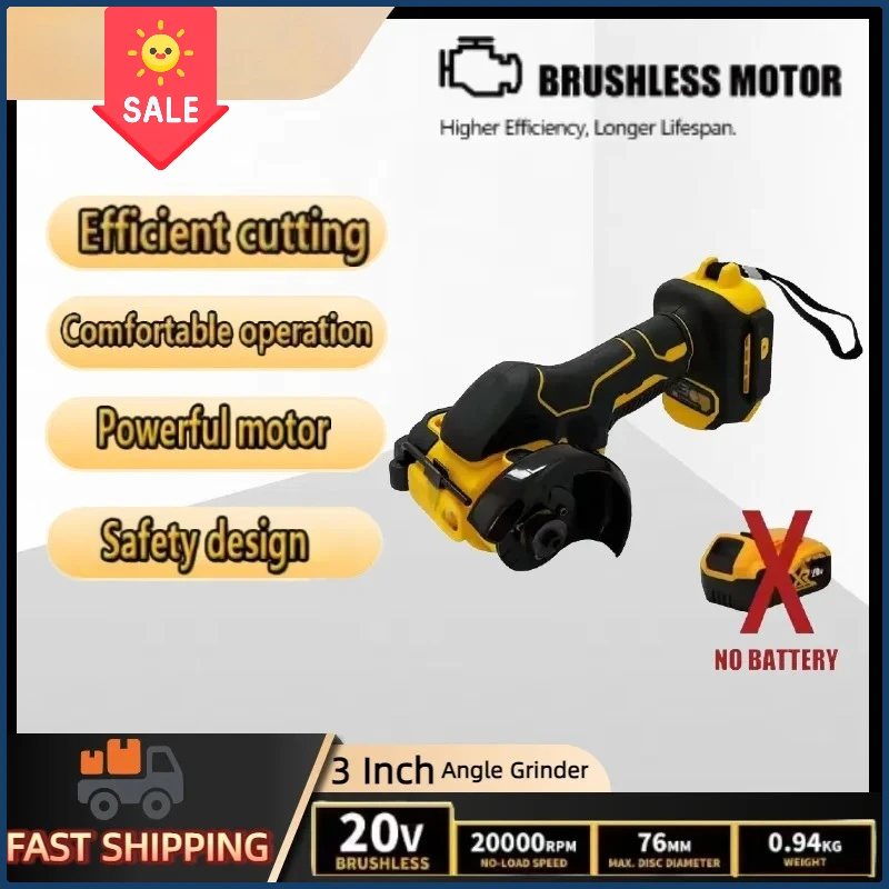 صالح ديوالت 3 بوصة طاحونة زاوية صغيرة اللاسلكي تلميع ماكينة الطحن قطع كهربائية أدوات كهربائية لبطارية ديوالت 20 فولت
