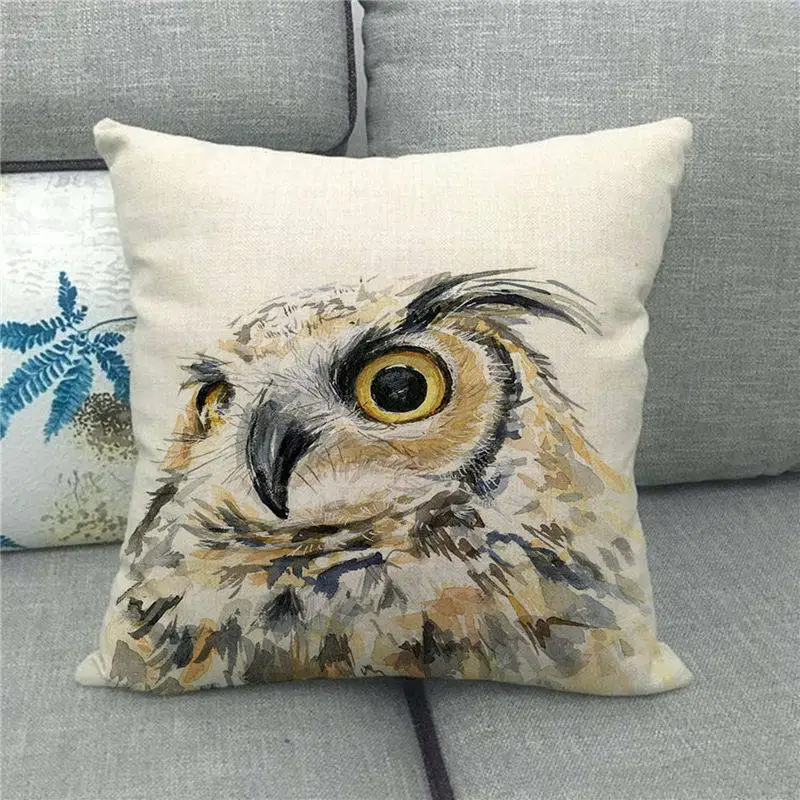 Cute tiger wild animal fierce beast Digital printing short plush pillow covers for car sofa office cushion cover home goods