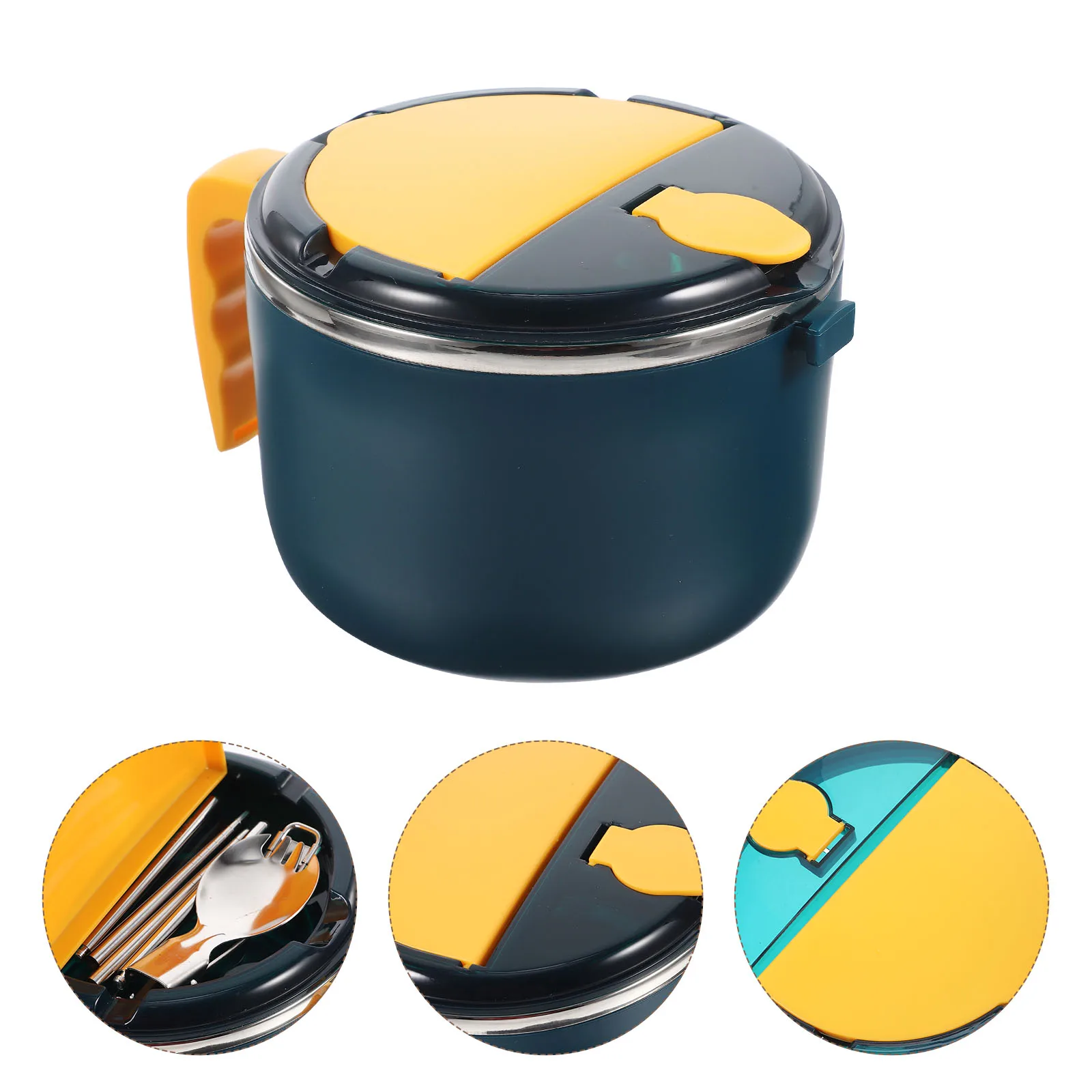

Noodle Bowls Stainless Steel Instant Ramen Food Storage Containers with Lids Airtight Reusable