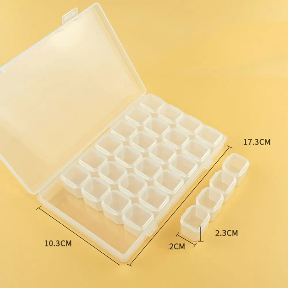 Pilulier amovible scellé, boîte à bijoux, organisateur de strass en diamant, accessoires de Nail Art, boîte de rangement en plastique, conteneur de perles