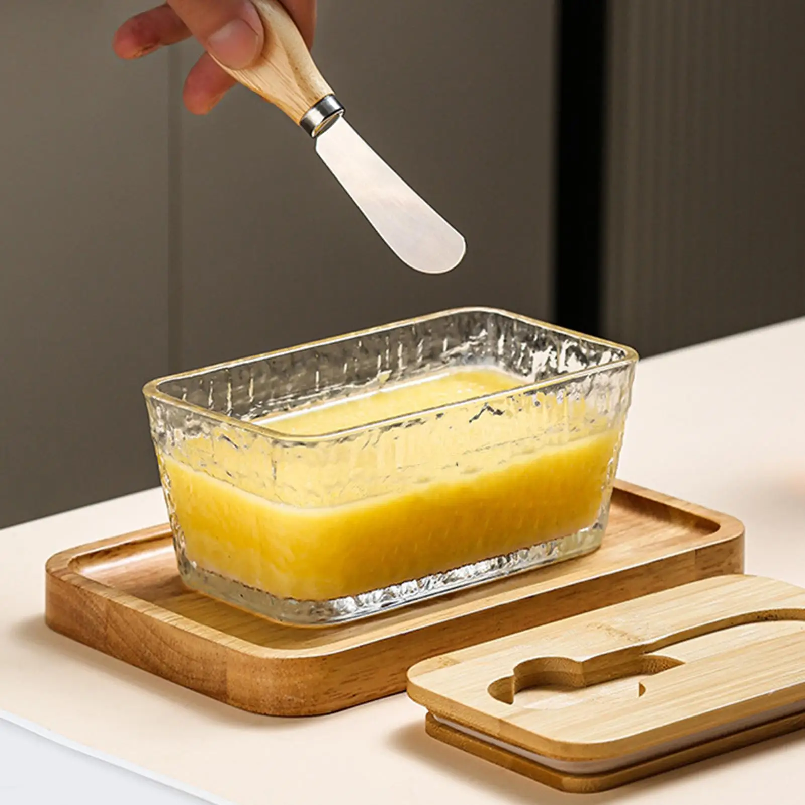 Glass Butter Dish, …