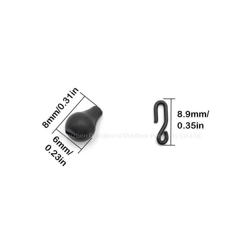 6 Sets Carp Fishing Accessories Tungsten Ronnie Bead 0.4g With Clip Quick Change For Chods And Spinner Rigs Carp Fishing Tackle