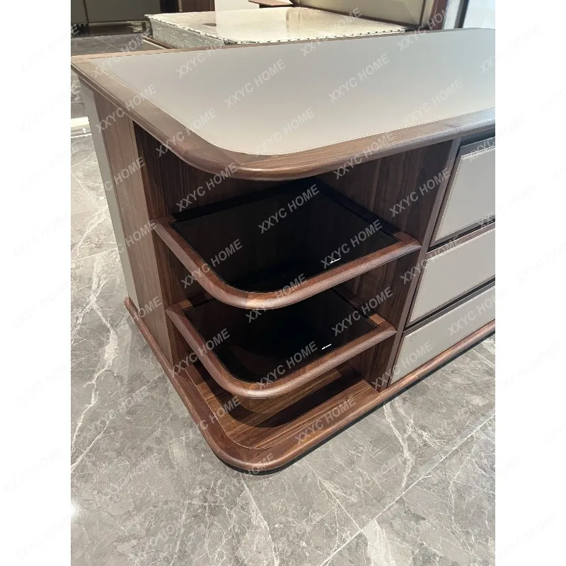 XXNew Chinese style modern simple villa cloakroom high-end locker
