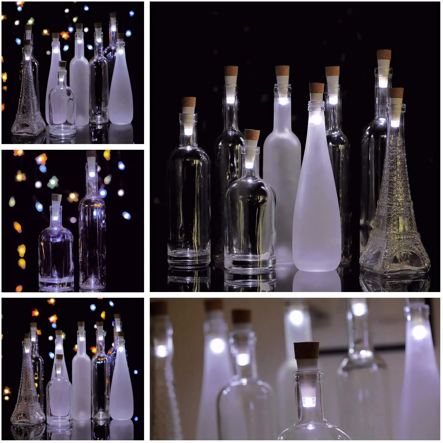 USB Rechargeable Bottle Lights Mini Cork Shaped Craft Light Powered Cork Lights Wine Bottles Party Decor Christmas Wedding Lamp