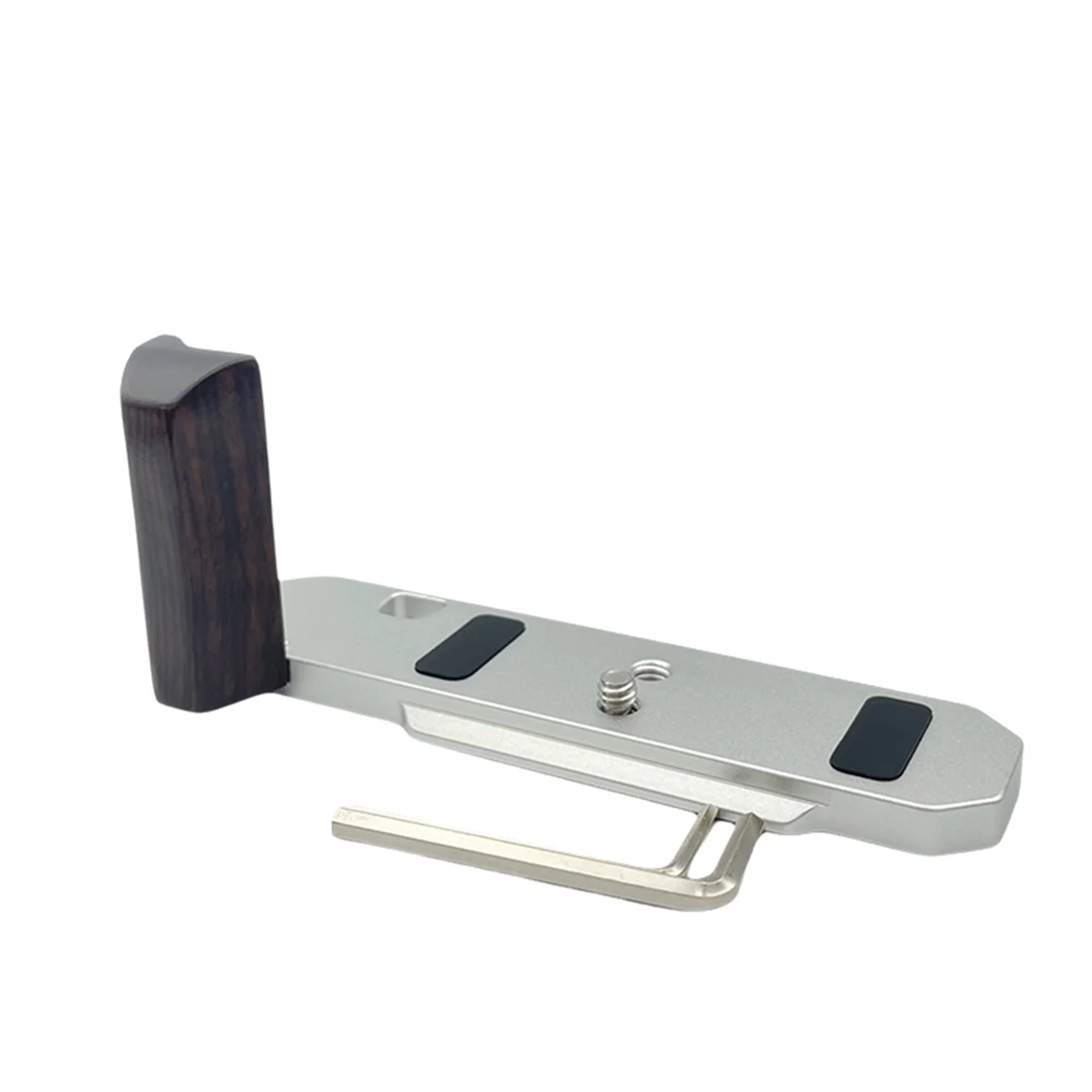 

X62A_Quick Release L Plate Base Wooden Grip Handle for Nikon Silver
