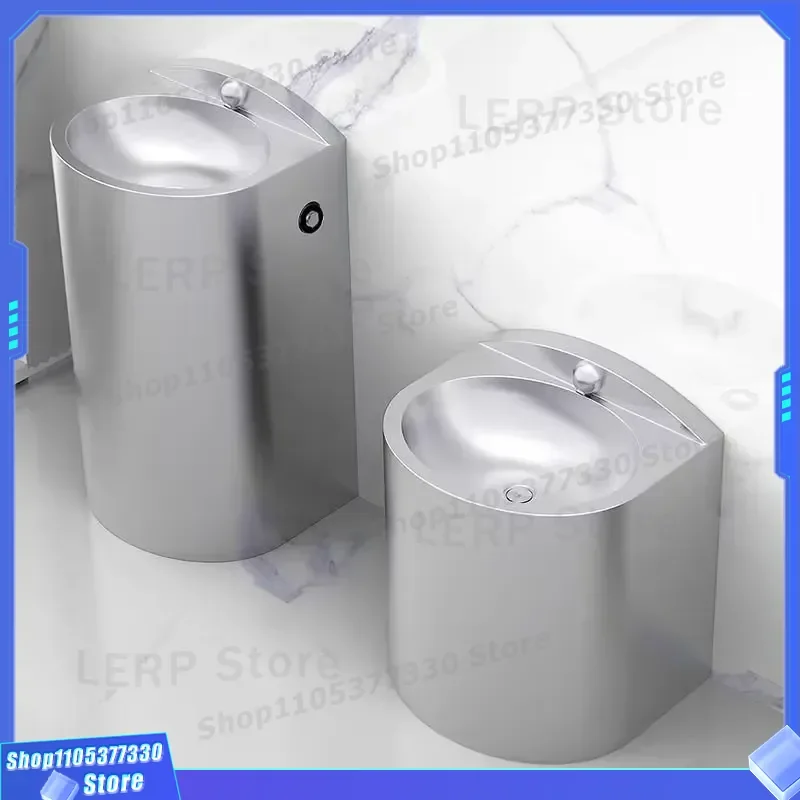 Modern Wall Mounted Stainless Steel Rectangular Washbasin Easy Clean Prison Column Sink for Hospital Detention Center