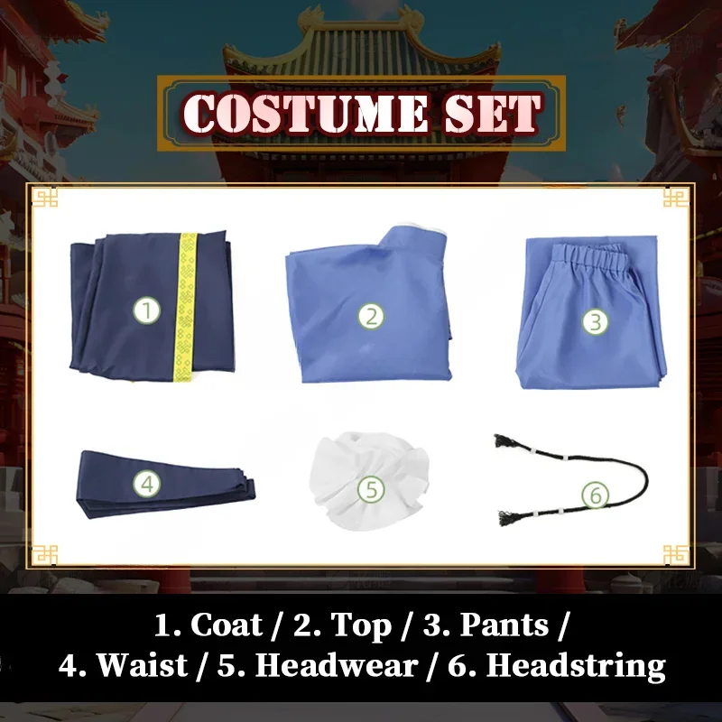 CosplayJinshi Costume Cosplay Parrucca Abito Blu Anime Il Giornari dell'Autico Copricapo Uniforme Kusuriya No Hitorigoto Hot Halloween f