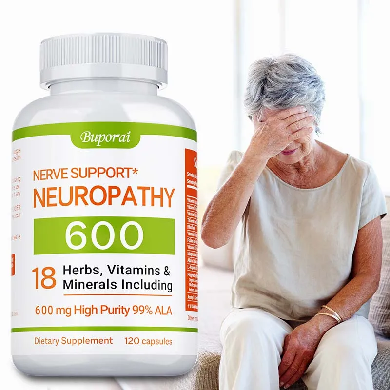 Nöropathie-Stützergänzungsmittel 600 mg – Antioxidans, fördert die Nervengesundheit, Zellularenergie, Stoffwechsel und Anti-Aging, gentechnikfrei