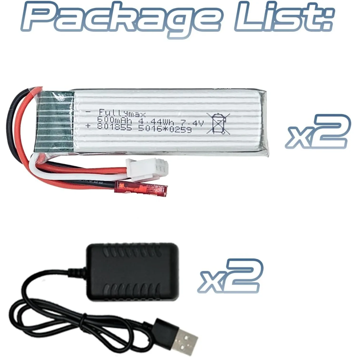 2 peças 600mah bateria li-po com 2 carregadores usb, kit de bateria recarregável compatível com avião wltoys a280 a160 a300 xk rc