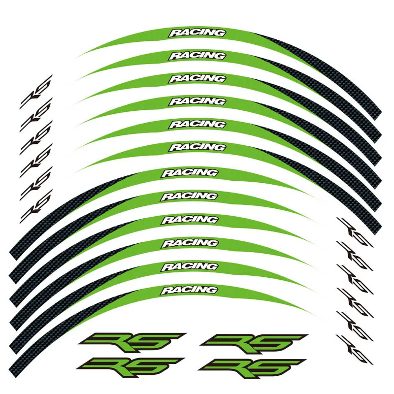 

Pegatinas reflectantes para llantas de motocicleta, pegatinas decorativas para llantas de Moto Aprilia RS rs125 rs 125, 12 tiras