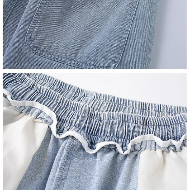 Set Kemeja & Celana Pendek Denim Klasik Pria 2025 - Pakaian Musim Panas 75% Katun, Bernapas & Menyerap Keringat ​   M-4XL