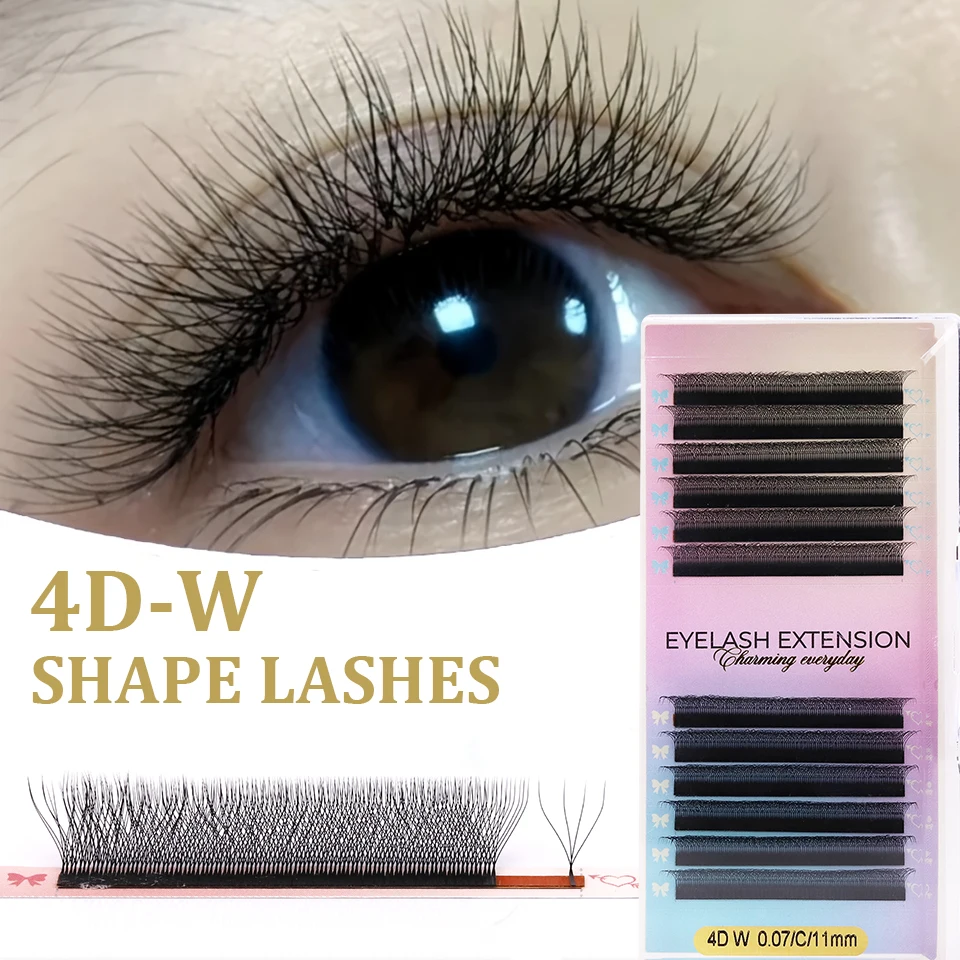 

3D 4D 5D L/M W Shape Eyelash Extensions Premade Volume Fan W Style YY High Quality Natural Faux Mink Individual Lashes Supplies
