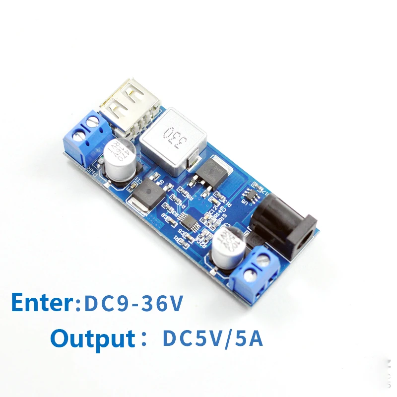 5A voltage reduction module 24V 12V to 5V USB mobile phone charging power module car recorder monitoring