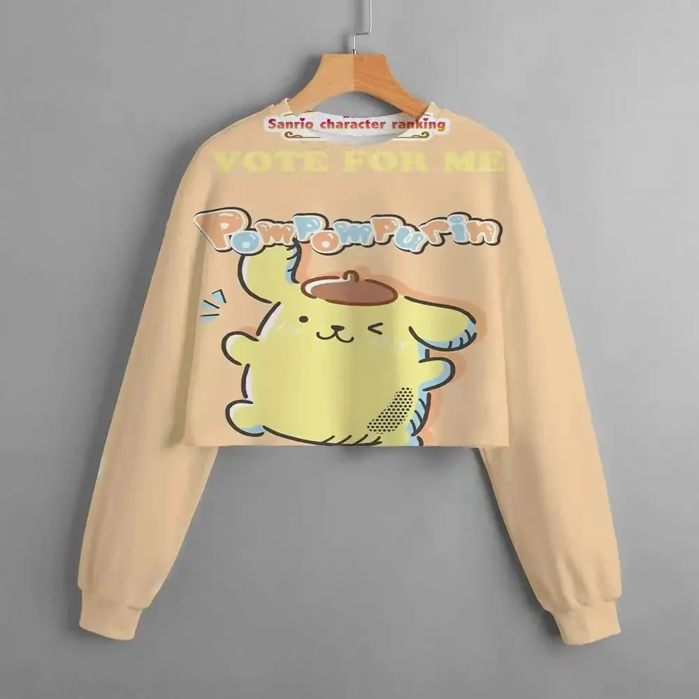 Girls\' Classic Round Neck Thin Sweatshirt 2024 New New Sweet and Cute Top Cartoon Printed Spring and Autumn Children\'s Clothing