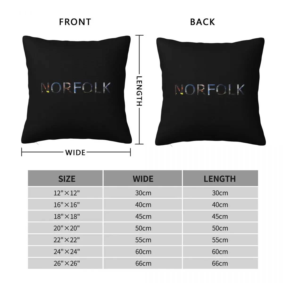 Norfolk Skies Pillowcase Polyester Linen Velvet Pattern Zip Decor Pillow Case Home Cushion Cover