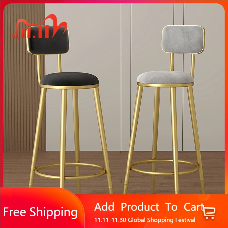 

Waiting Minimalist Bar Stools American Italian Light Luxury Sturdy Ancient Vanity Bar Stools Modern Designer Muebles Furniture