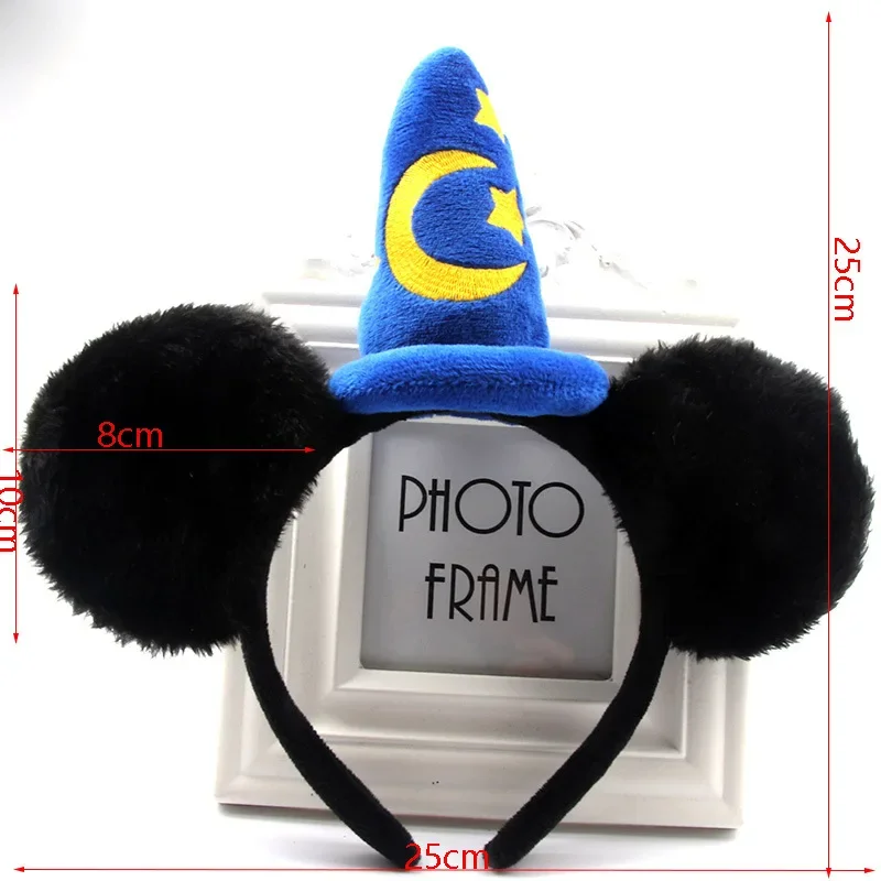 Disney Mickey Ears Birthday Party Headband Cosplay Costume Plush Hair Accessories Magic Hat Girl Hairband Hat Girl and Boy Gifts