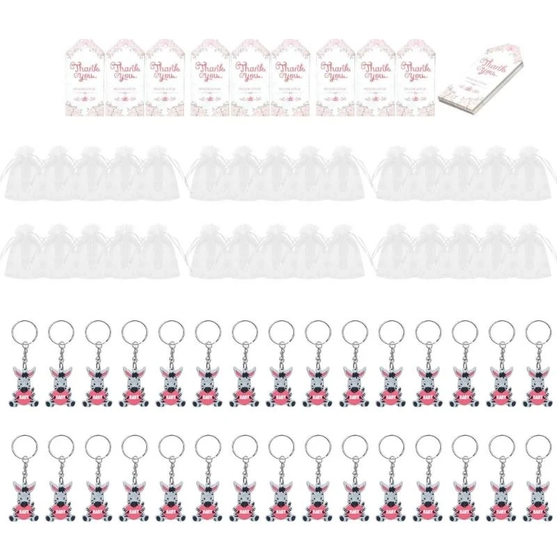 30Piece Fun Animal Keychains Animal Keyrings for Parties Great for Key and Gift Keyring Fashion Individual Accessory