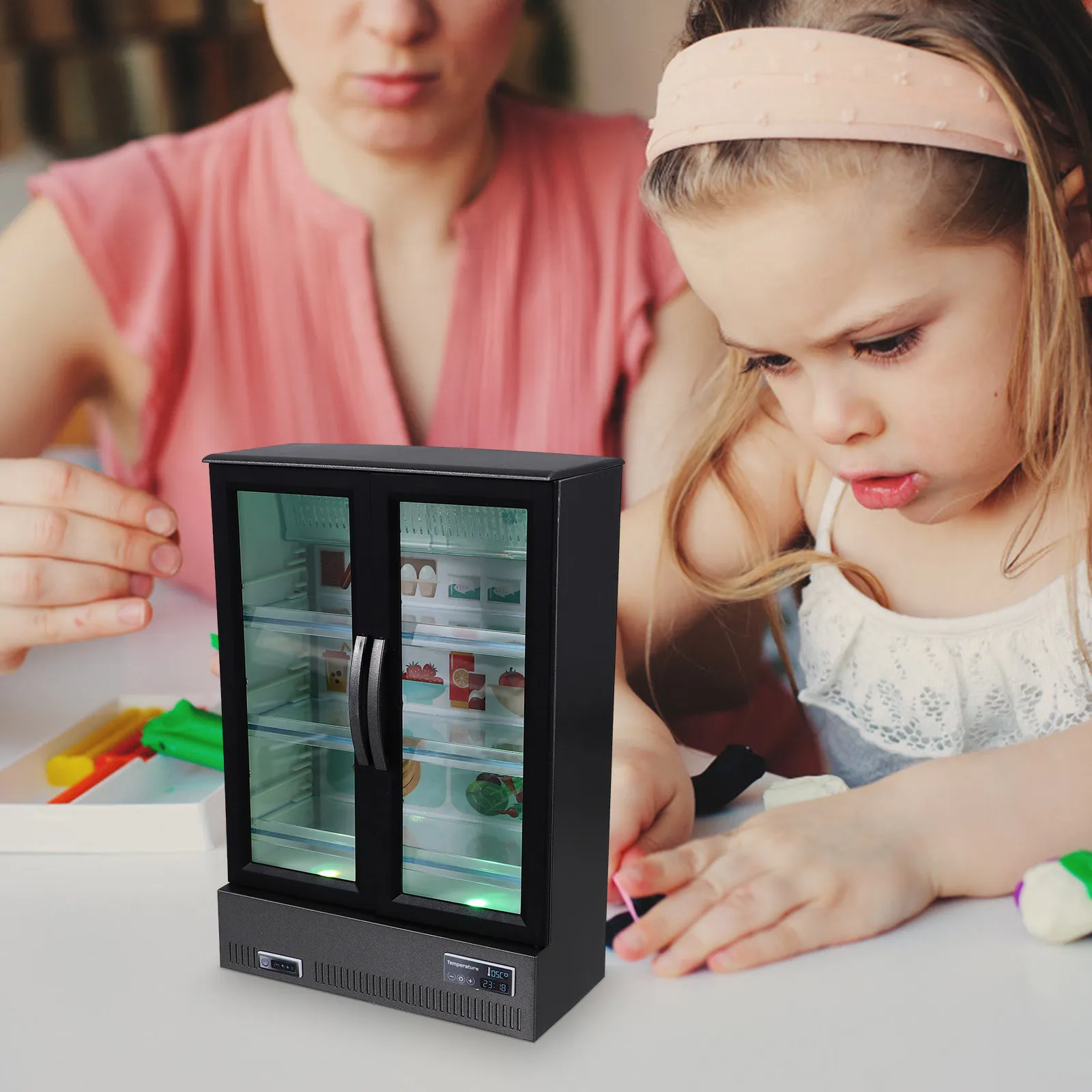 

Миниатюрный холодильник для декора миниатюрного дома, тонкая работа, простой дизайн, мини-холодильник для кукольного домика, миниатюрная сцена