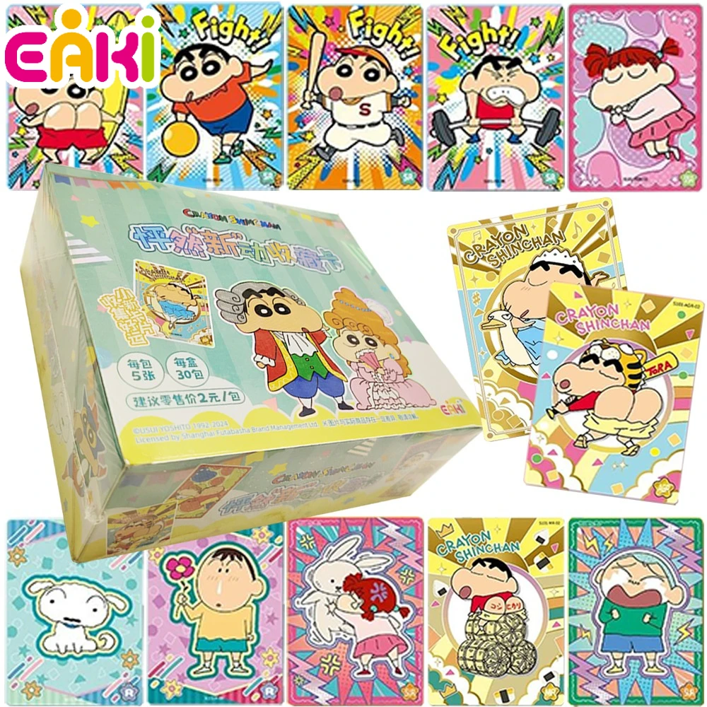 

Original Eaki Crayon Shin-chan Collection Card Japanese Anime Creative Different Emotions Theme Card Christmas Gift Child's Toy