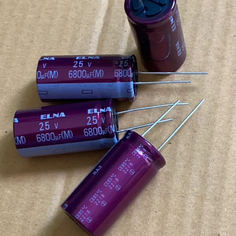 

2PCS 6800UF 25V ELNA Audio Capacitor 25 V6800UF 18X35 RA3 Purple Red Robe