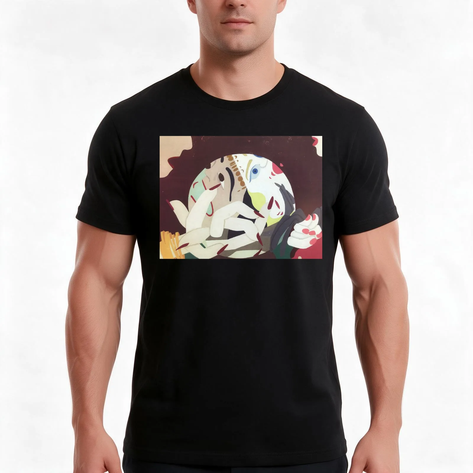 The Lady and the Fortune Teller T-Shirt, Summer Casual Cotton Tee, Oversized Streetwear Tops, Vintage Graphic Print, 100% Cotton