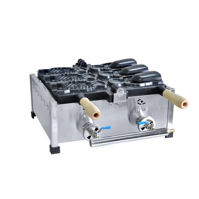 Commercial gas 3 fish ice cream open snapper roast small fish cake machine muffin machine small business snack equipment