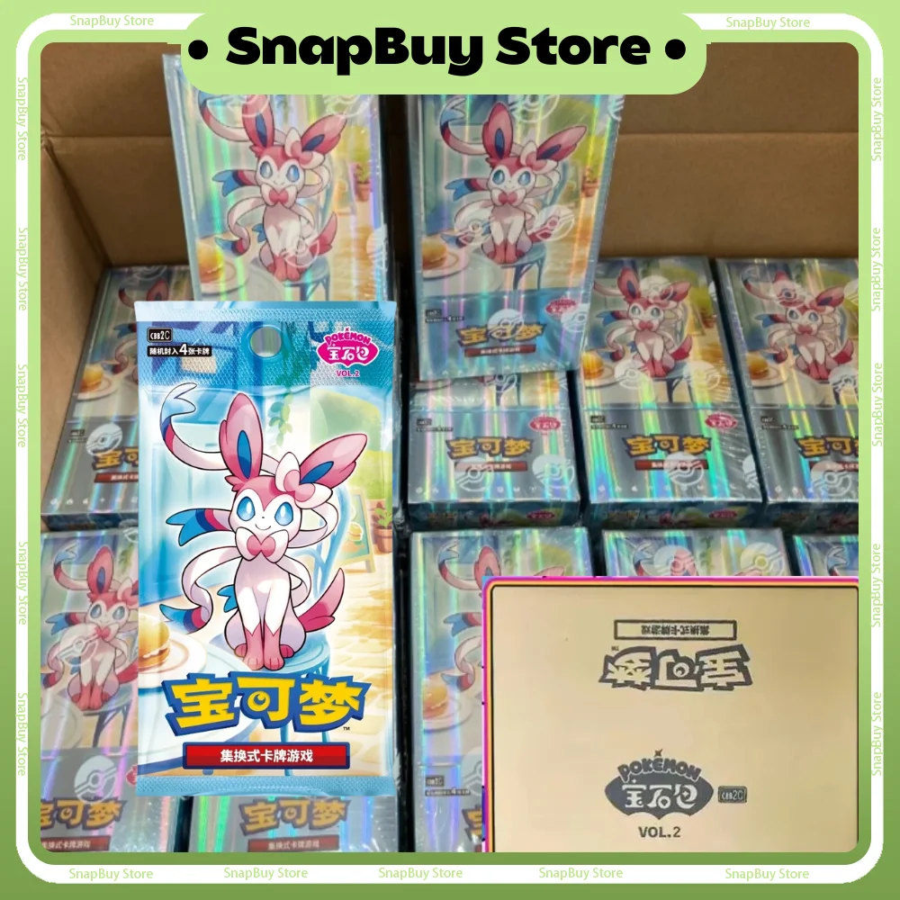 

Original Gem Pack Vol.2 Cards Ptcg Eevee Scarlet Violet Trading Ptcg Bag Box Card Chinese Ver. 1box Of 15 Packs Collecting Toys
