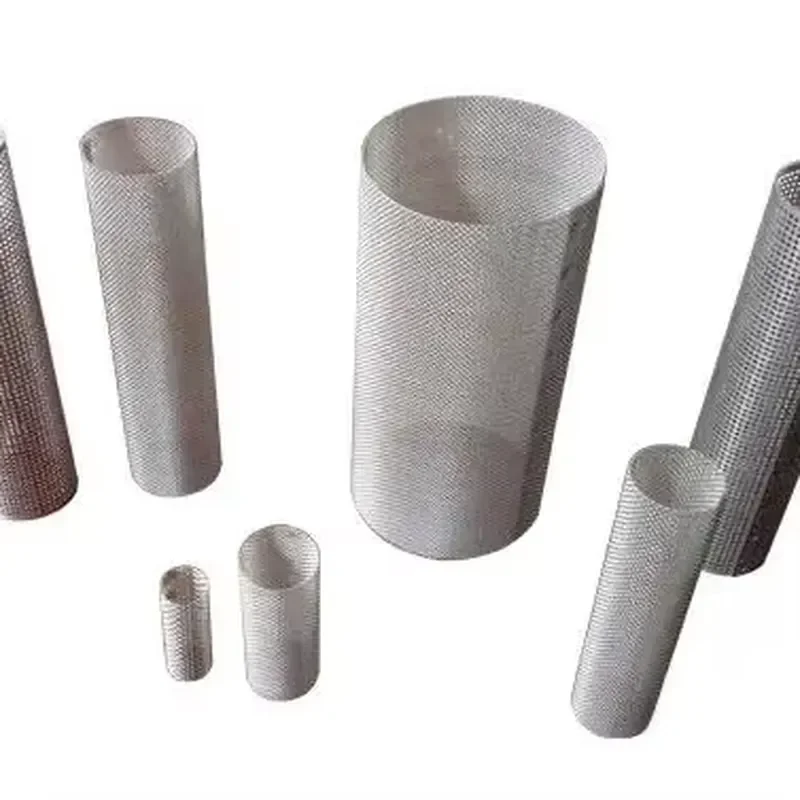 Metal 304 316 Stainless Steel Wire Mesh Metallic Perforated Filter Tube