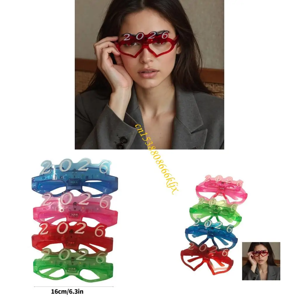

Glowing Plastic Spectacles 16cm Universal Size Accessories 066C