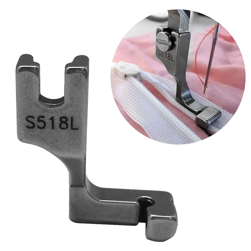 1PC Industrial Zipper Presser Foot P36N P36LN P363 S518L T69 For Brother Juki Lockstitch Sewing Machine Parts Accessories