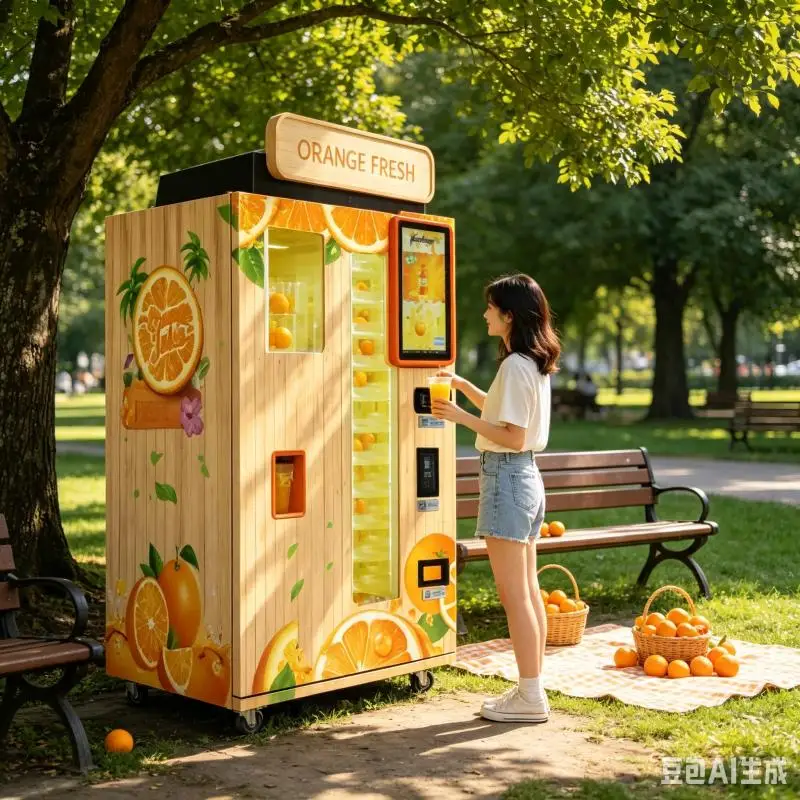 Orange Juice Vending Machine Customized Commercial Automatic Fresh Juice Dispenser With Payment System
