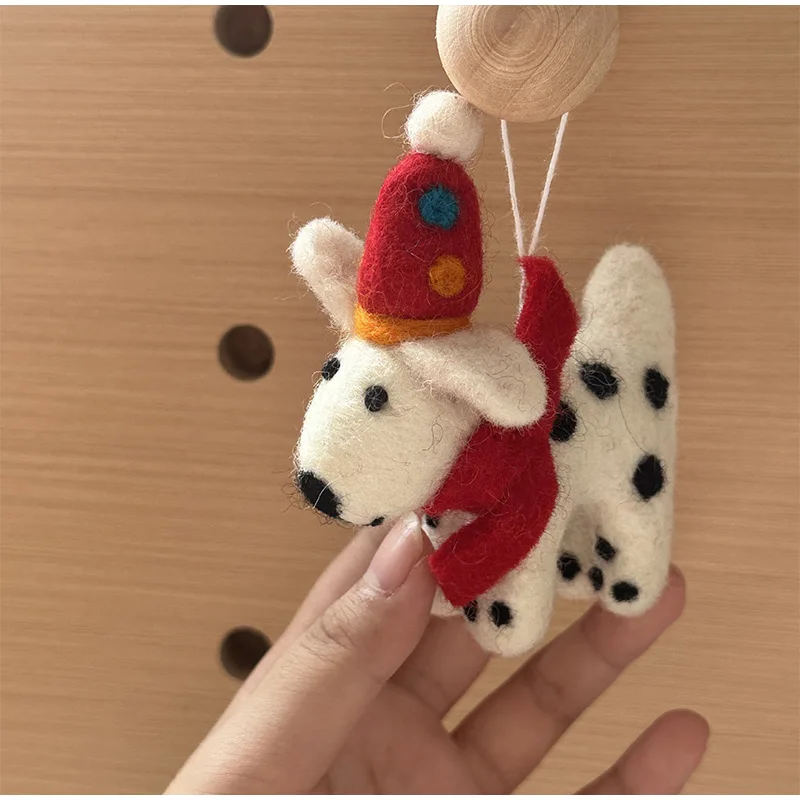 

Рождественский фетр с животными, кулон из шерстяного фетра, сумка ручной работы, подвеска для вечеринки, украшения для рождественской елки, аксессуары Guinaldas Navidad