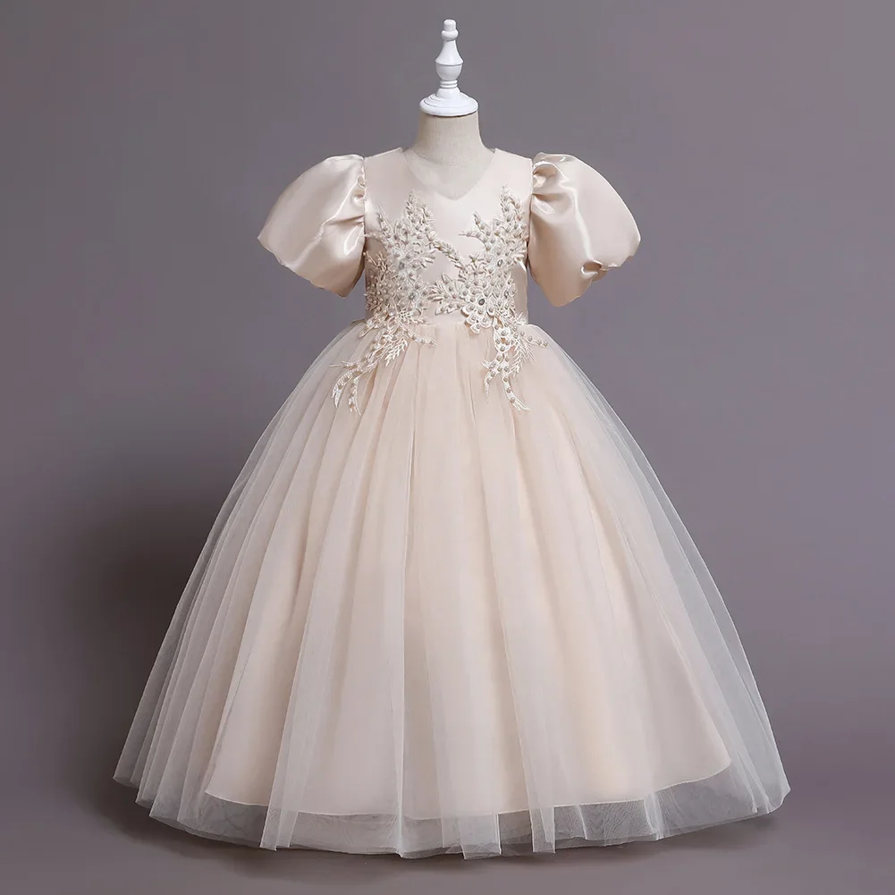 Robe de demoiselle d'honneur en dentelle pour filles, vêtements de Noël pour enfants, fête de mariage, princesse, enfants, 8, 12, 14 ans