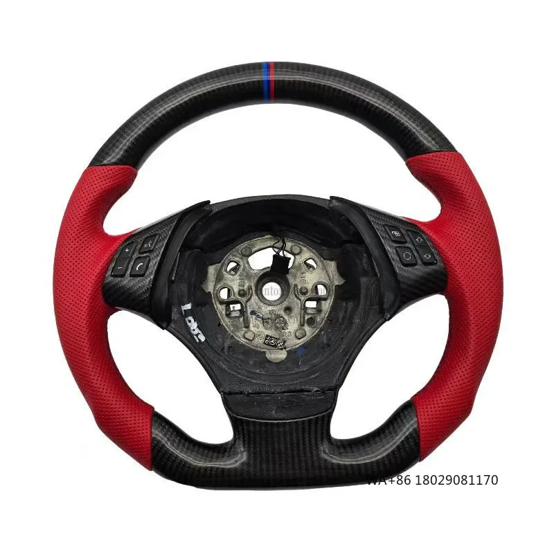 الأكثر شعبية M الأداء ألياف الكربون الجلود المثقبة خياطة سوداء لعجلة القيادة التلقائية E90