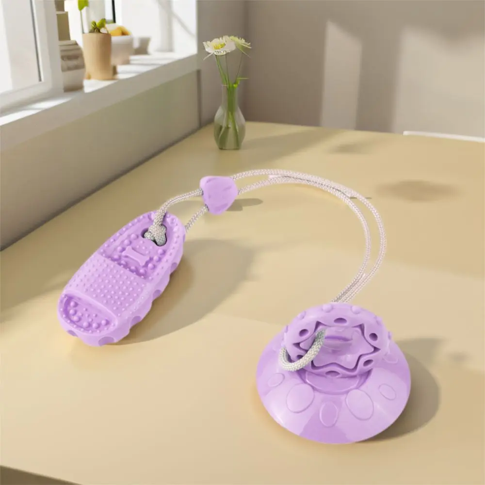 

TPR Dog Suction Cup Slippers Toys Bite-Resistant Interactive Ball Pet Teeth Grinding Toy Elastic Dog Chew Toy Relieving Stuffy