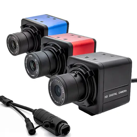 4K Mini POE IP Industrial Camera 3/4/5/8MP CMOS Sensor CS Mount Security CCTV Video Metal Box Network Cameras with 6mm 2.8-12mm