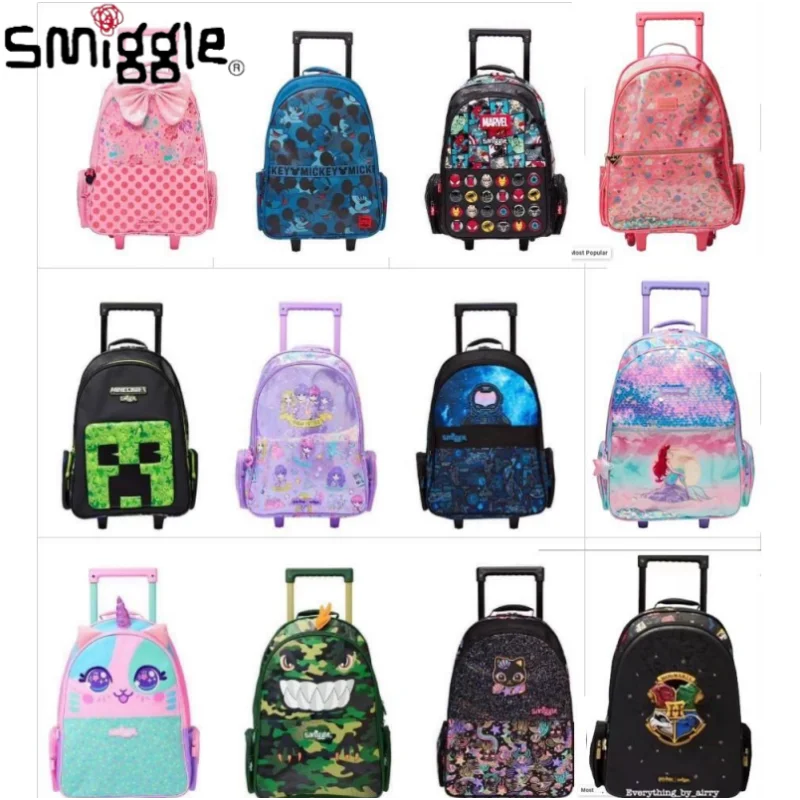 2024 Hot Sale Genuine Australia Smiggle Student Pull Up Backpack For Primary Secondary Large Capacity School Student Gifts