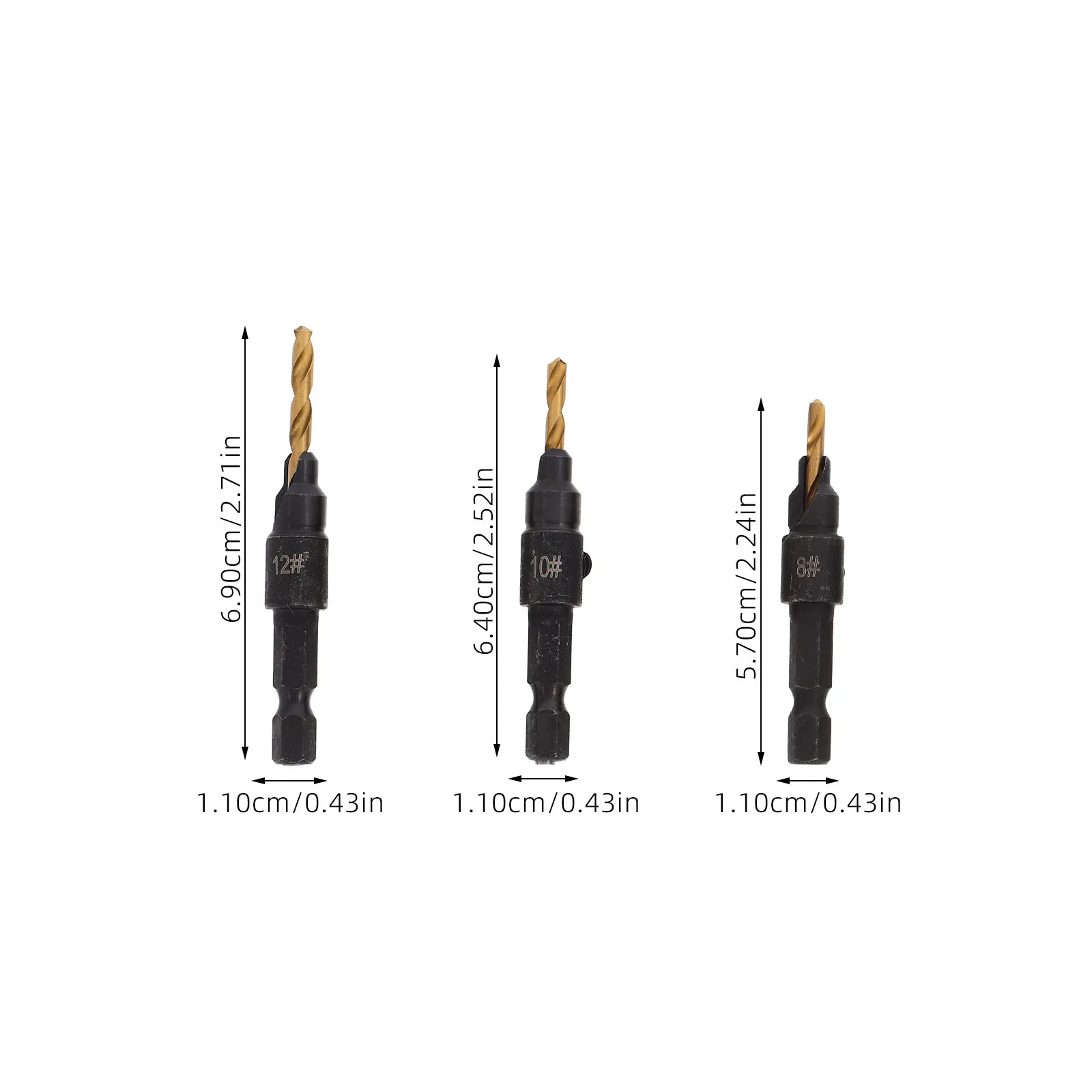 

1 set Countersink Bits Log Set Home Tools Metal High Hardness Wood For Electric Drills Woodworking Splitter Drill Bit Wood