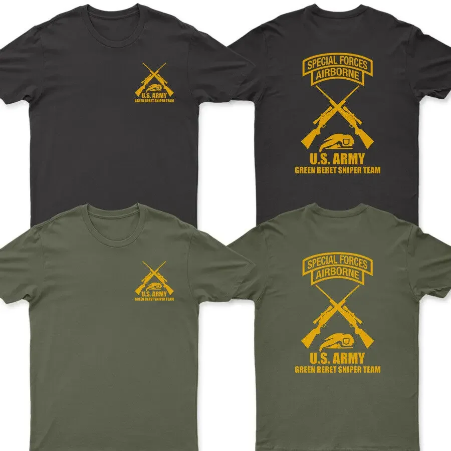 US Army Green Beret Special Force Sniper Team T-Shirt. Summer Cotton O-Neck Short Sleeve Mens T Shirt New S-3XL