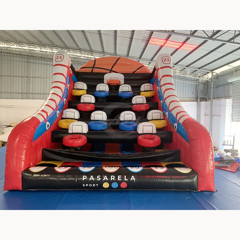 Inflatable Basketball Goal Sports Shooting Hoop Game With PVC And Blower Includes Repair Kits