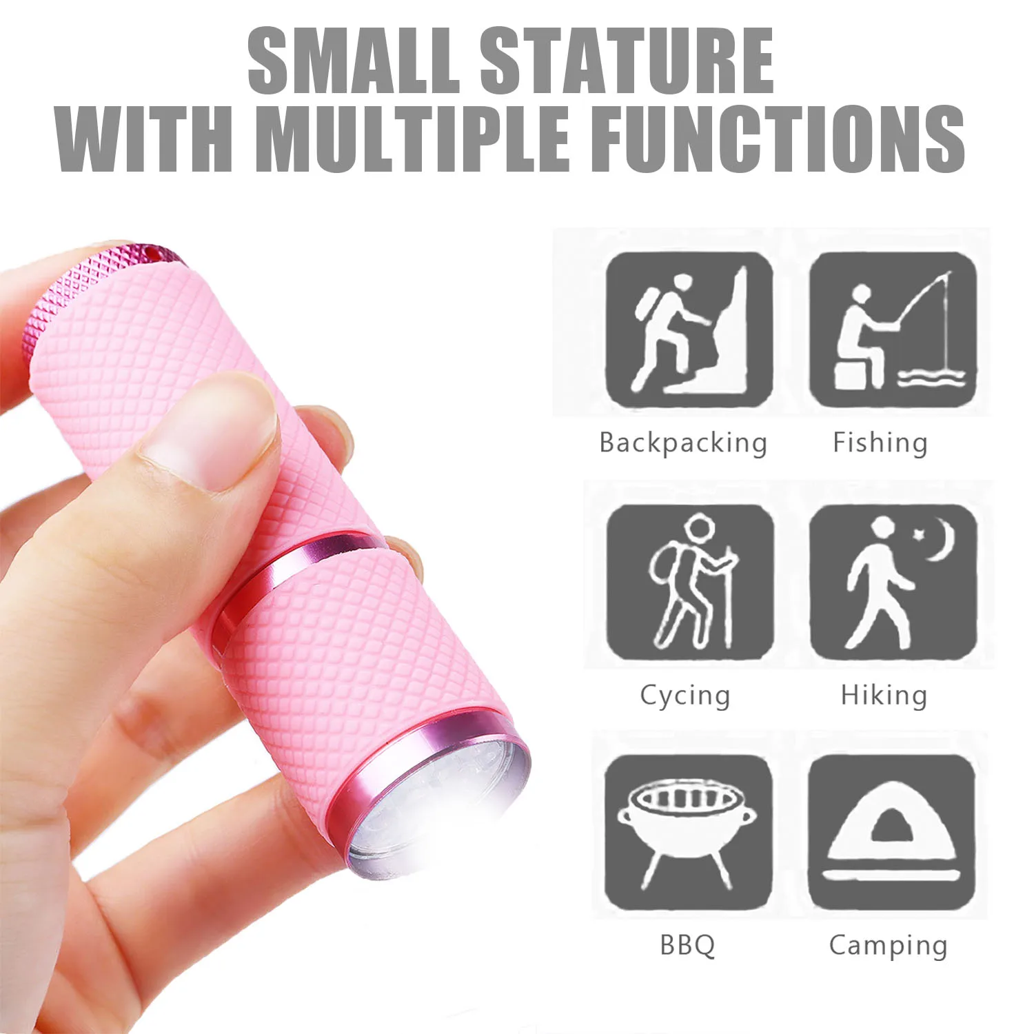 Mini 9 LED Flashlight Strong Light Highlight Hand Torch Outdoors Waterproof Light Portable Pocket Lantern Hiking Camping