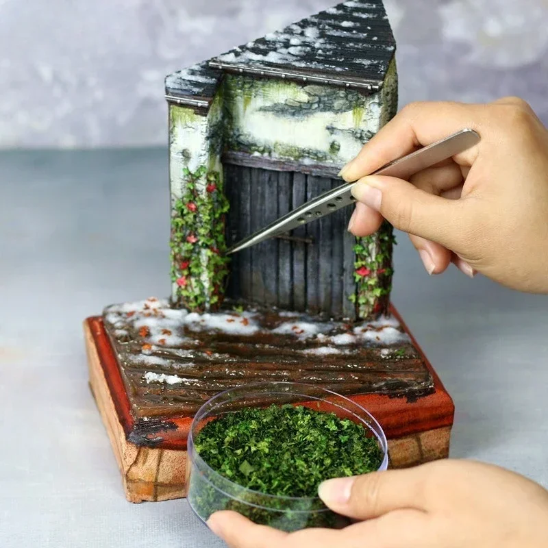 35ml DIY 1:87 Scale ฉาก Falling Leaves ฉากฤดูใบไม้ร่วงต้นไม้หดตัวภูมิทัศน์ทหารอาคาร Diorama Home Dec