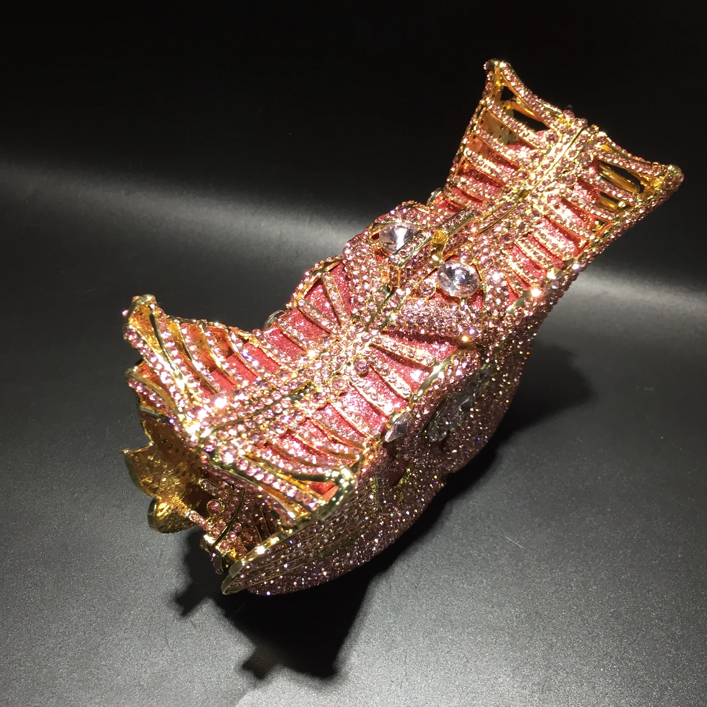 Chain New Product Hot Sale Ladies Purse Crystal Stone Evening Bags Swan Lady Purses Design Swan Clutch Bag image 4