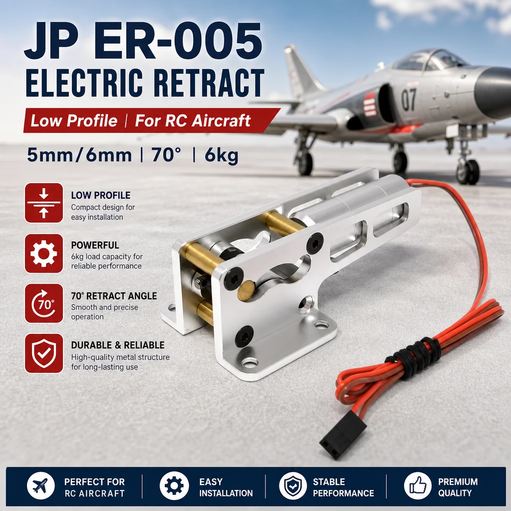 JP ER-005 Electric Retract 5mm 6mm 70 Degree 6kg Low Profile Inside for RC Aircraft