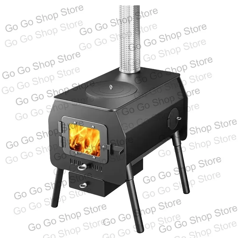 Multifuel Smokeless Heater Wood Coal Charcoal Compatible Indoor Winter Heating Unit With Baking Function For Household Rural Use