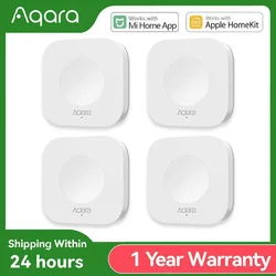 Aqara-Joli sans fil intelligent, capteur, connexion version Zigbee, télécommande, bouton de commande à une clé, sécurité à domicile ata home kit